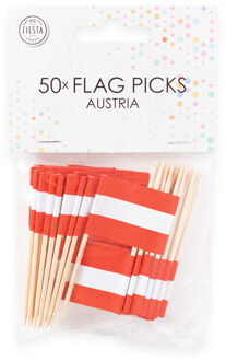 Vlaggenprikkers Oostenrijk (50st) Multikleur - Print