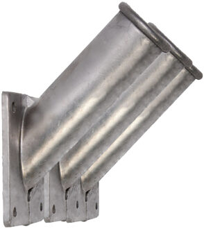 Vlaggenstokhouder van aluminium - 3x - voor vlaggenstok - met doorsnede 30 mm