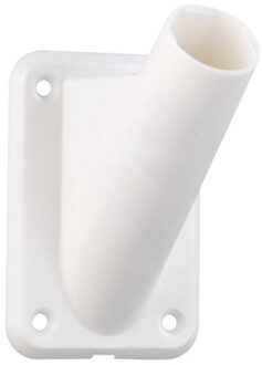 Vlaggenstokhouder voor vlaggen van 30 mm - wit - kunststof - vlaggenhouder