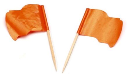 Vlagprikker Oranje Wapperend 5x144st