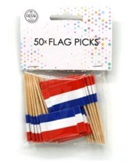 Vlagprikkers Nederland pak a 12x50 stuks