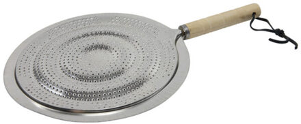 Vlamverdeler - sudderplaat - RVS - diameter 22 cm - Vlamverdelers Zilverkleurig