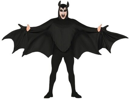 Vleermuis verkleed kostuum voor heren - zwart - Superhelden pak - Halloween verkleedkleding
