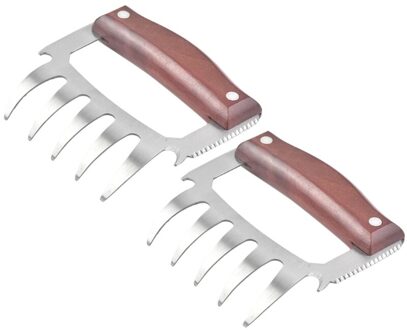 Vlees Shredder Klauwen Multifunctionele Bbq Vlees Cutter Rvs Beer Klauwen L5YE grijs