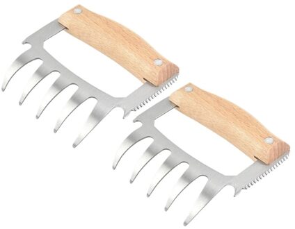 Vlees Shredder Klauwen Multifunctionele Bbq Vlees Cutter Rvs Beer Klauwen L5YE wit