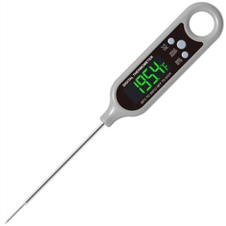 Vlees Thermometer, Instant Read Thermometer, Voor Keuken Bbq Grill Roker Vlees Olie Melk Yoghurt Temperatuur grijs