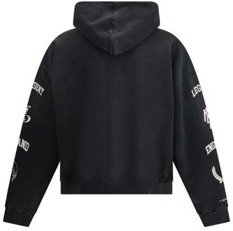 Vlekkige Blauwe Bb Graphic Hoodie Zwart