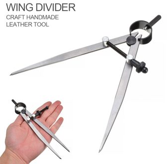 Vleugel Divider Lente Gauge Verstelbare Metalen Vleugel Divider Diy Edge Creaser Handgemaakte Lederen Naaien Scratch Tekening Lijn Craft Tool