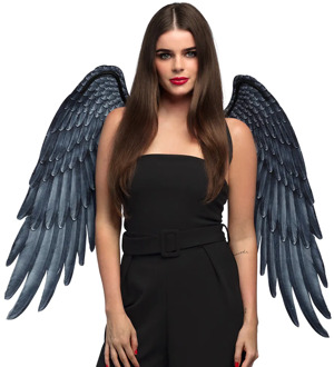 Vleugels Aartsengel zwart (95x75cm)