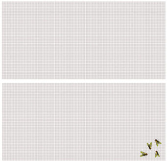 Vliegen/insecten opzet raam hor - 2x - wit - 1,8 x 1.7 m - hordoeken - insecten werend