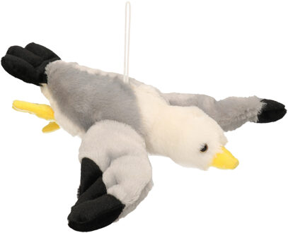 Vliegende meeuw knuffel - 28 cm - pluche - meeuwenknuffel - dierenknuffels