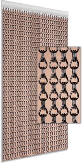 Vliegengordijn - 90x210cm - Antraciet - Aluminium