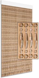 Vliegengordijn - 90x210cm - Beige - Hout