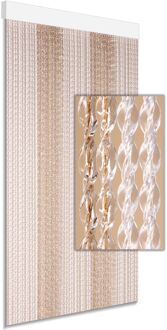 Vliegengordijn - 90x210cm - Bruin - Huisdiervriendelijk