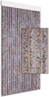 Vliegengordijn - 90x210cm - Grijs-wit - Huisdiervriendelijk