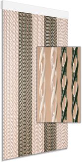 Vliegengordijn Adia - 90x210cm - Groen/wit - Huisdiervriendelijk