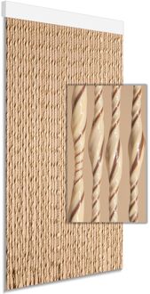 Vliegengordijn Ambra - 90x210cm - Bruin/beige - Huisdiervriendelijk