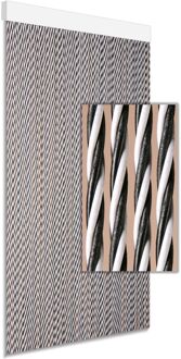 Vliegengordijn Dara - 90x210cm - Zwart/wit - Huisdiervriendelijk