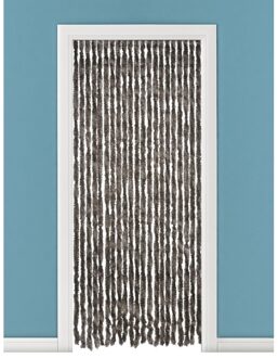 Vliegengordijn/deurgordijn kattenstaart bruin 93 x 210 cm - Vliegengordijnen