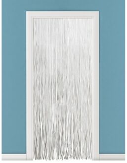 Vliegengordijn/deurgordijn PVC twist - wit - 90 x 220 cm - Insectenwerende vliegengordijnen