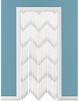 vliegengordijn druppel kralen zwart 90x200cm