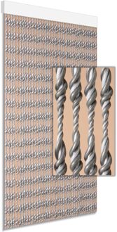 Vliegengordijn Ember - 90x210cm - Grijs/wit - Huisdiervriendelijk