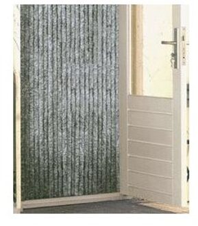 Vliegengordijn-kattenstaart- 90x220 cm grijs uni in doos