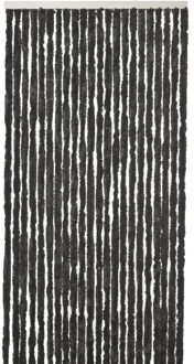 Vliegengordijn kattenstaart - zwart - 90 x 220 cm - deurgordijn - hor - tegen insecten