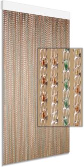 Vliegengordijn Milan - 90x210cm - Bruin/groen - Huisdiervriendelijk