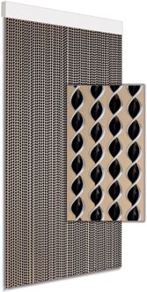 Vliegengordijn Nova - 90x215cm - Zwart/wit - Huisdiervriendelijk