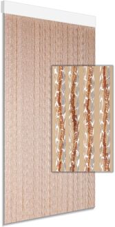 Vliegengordijn Paola - 90x210cm - Bruin - Huisdiervriendelijk