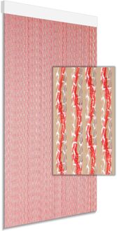 Vliegengordijn Paola - 90x210cm - Rood - Huisdiervriendelijk