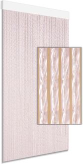 Vliegengordijn Tinca - 90x210cm - Wit - Hout