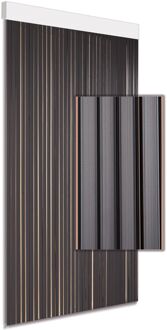 Vliegengordijn Tira - 90x215cm - Antraciet - Huisdiervriendelijk