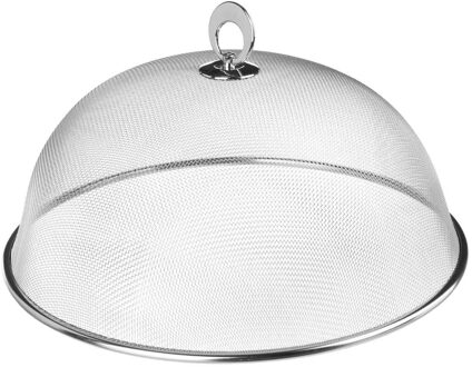 Vliegenkap/voedselkap - RVS - rond - D30 cm - Eten/voedsel beschermen