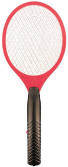 Vliegenmepper - elektrisch - rood - 46 cm - kunststof - op batterijen - anti-insecten
