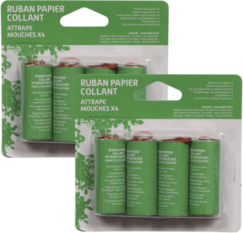 Vliegenvanger - 8x stuks - plakstrips - insectenbestrijding - vliegen vangen