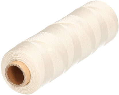 Vliegerdraad - 110 m - wit - polypropyleen - op haspel - vliegers / metselkoord / hobby