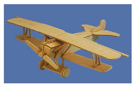 Vliegtuig Bouwpakket Fokker 852 - model vliegtuig - 18 x 26 cm Beige