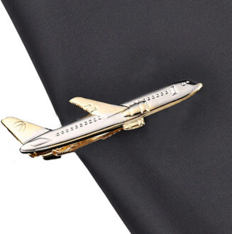 Vliegtuig Vorm Mannen Tie Clip Pilot Business Mannen Stropdas Clip Manchetknopen Tie Sluiting Mannen Pakken Huwelijkscadeau