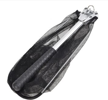 Vliegvissen Netto Aluminium Paal Netto Driehoekige Schepnet Intrekbare Pole Vouwen Visnet Telescoop Opvouwbare Land Netto