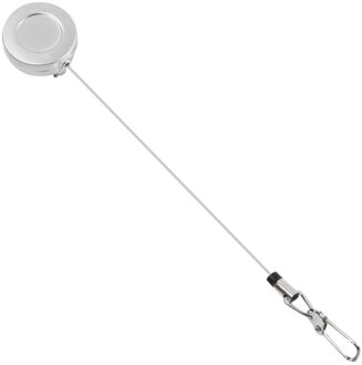 Vliegvissen Zinger Retractor 1Pcs Rvs Pin Op Retractable Reel Met Wire Cord 50Cm
