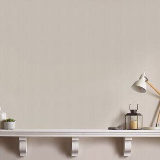 Vliesbehang Basic Cotton - Wit - Zand - 10,05 M X 52 Cm