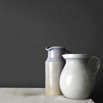 Vliesbehang Basic Textile - Donkergrijs - 10,05m X 53cm