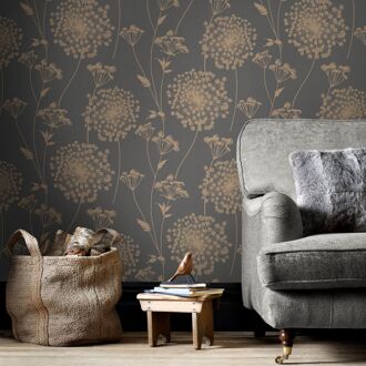 Vliesbehang Field - Grijs - 10,05m X 52cm