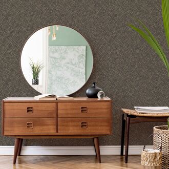 Vliesbehang Gevlochten Textuur - Grijs - 10,05m X 52cm