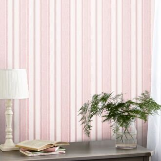Vliesbehang | Heacham Stripe Blush - Roze - 10mx52cm