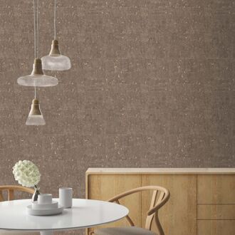 Vliesbehang Kurk Luxe - Bruin - 10,05 M X 52 Cm