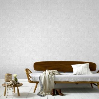 Vliesbehang Kurk Luxe - Lichtgrijs - 10,05m X 52cm