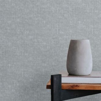 Vliesbehang Linen Shimmer - Groen - 10,05 M X 52 Cm